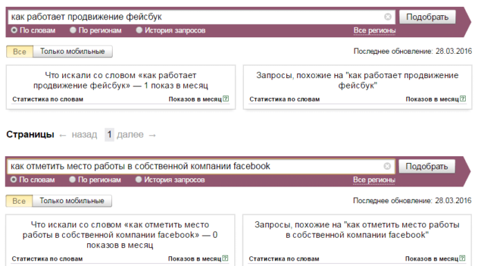 Причини переходу на низькочастотні запити