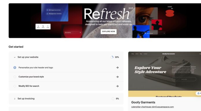 Для розробки веб-сайту я використав Blueprint AI від Squarespace
